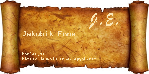 Jakubik Enna névjegykártya